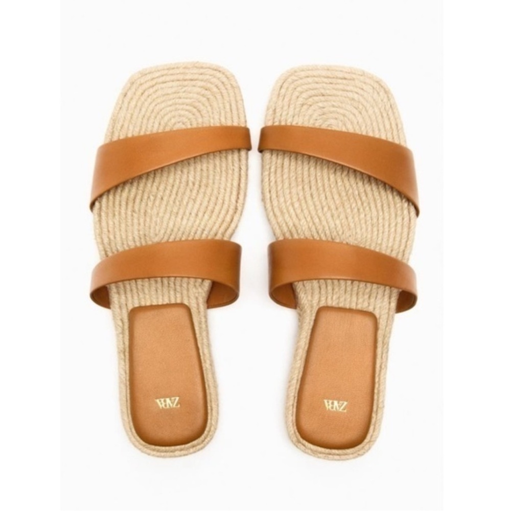 New Zara | Cow Leather Strappy Sandals